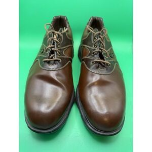 VNTG MENS ETONIC DRY ESSENTIALS  BROWN LACE UP OXFORD GOLF SHOE 9 B